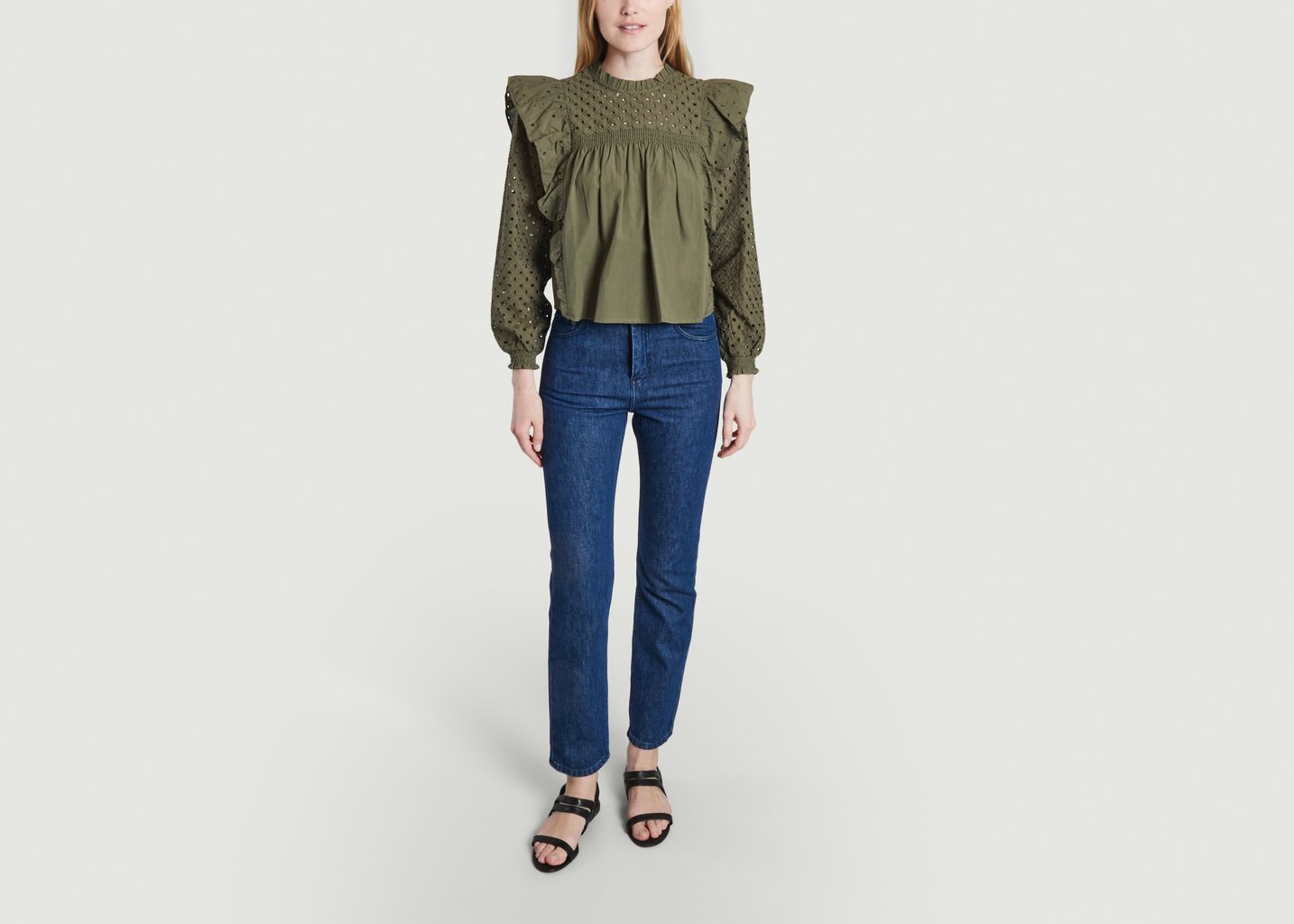L'exception Blouse Linode Khaki Maje