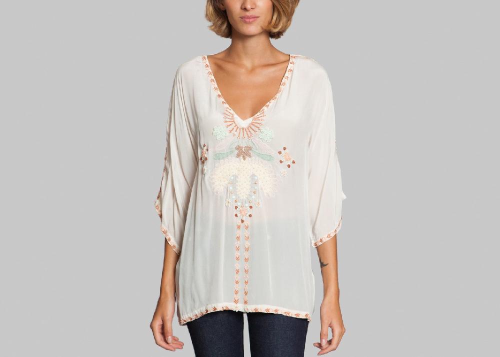 l'exception Blouse Nanouck Ecru Antik Batik