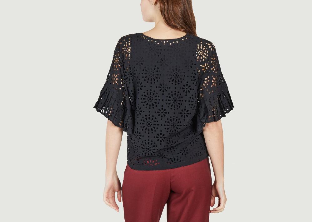 L'exception Blouse Perforé Noir See By Chloé