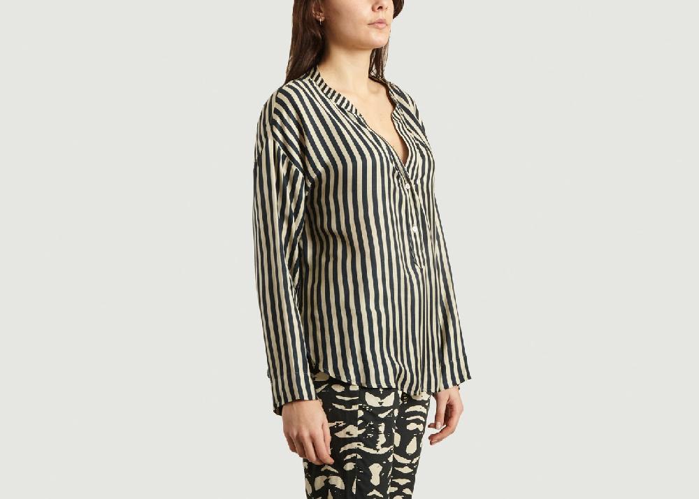 L'exception Blouse Rayée Cobra Noir Diega