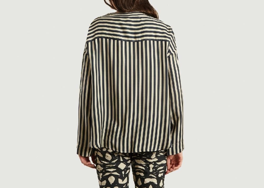 L'exception Blouse Rayée Cobra Noir Diega