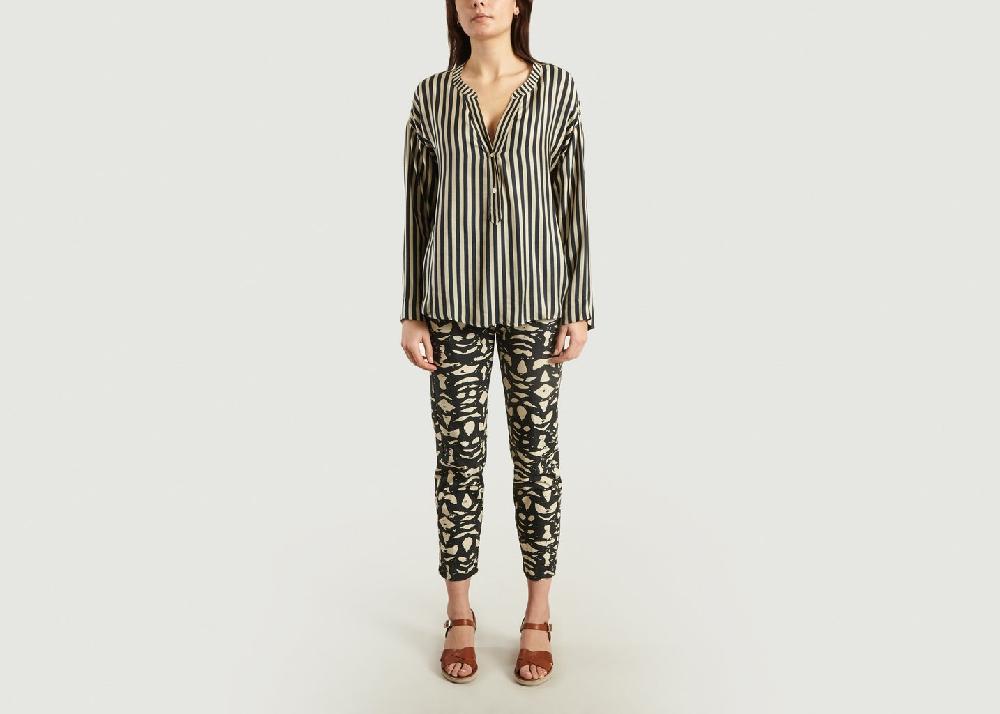 L'exception Blouse Rayée Cobra Noir Diega