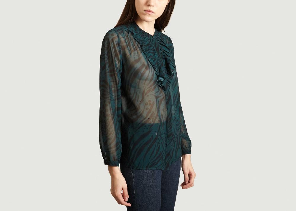 L'exception Blouse Voile Vert Foncé Tara Jarmon