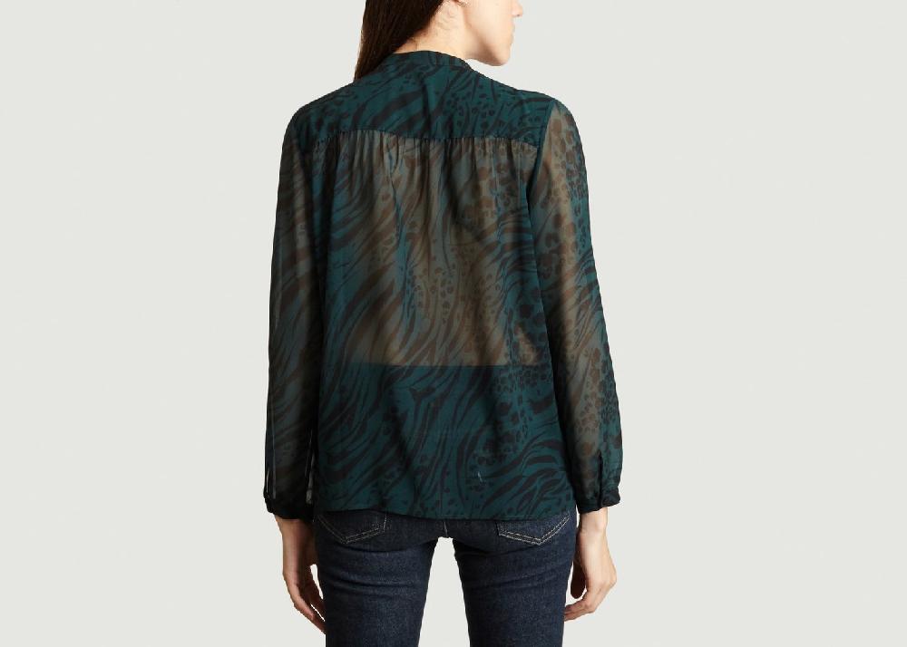 L'exception Blouse Voile Vert Foncé Tara Jarmon
