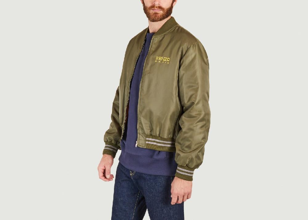 L'exception Blouson Bomber Siglé Khaki Kenzo