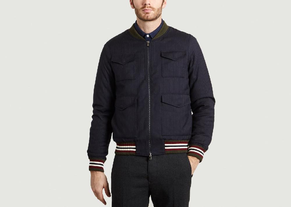 l'exception Blouson Steve Bleu Marine Ly Adams