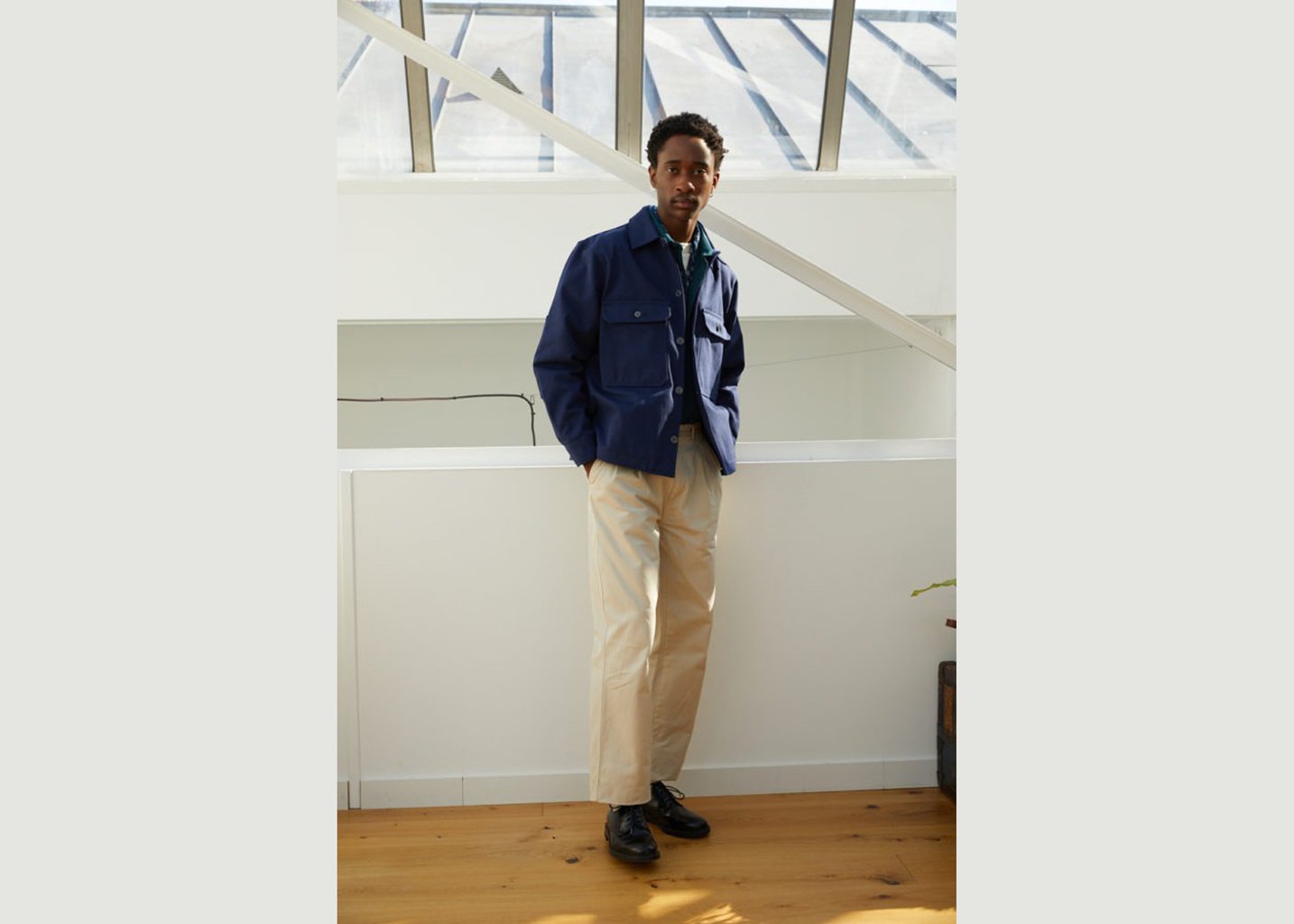 L'exception Blouson Worker Bleu Marine Later