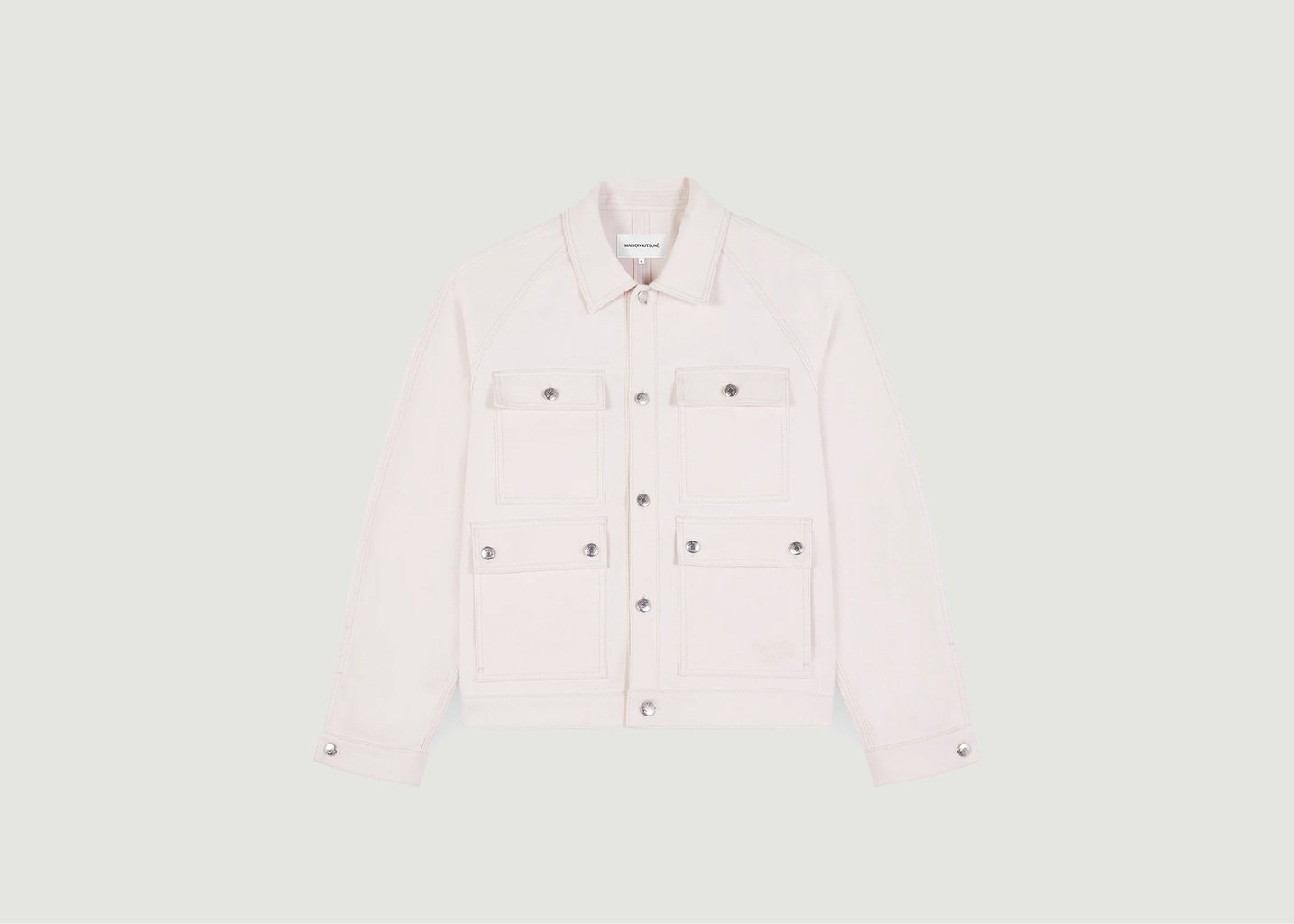 l'exception Blouson Workwear Beige Maison Kitsuné