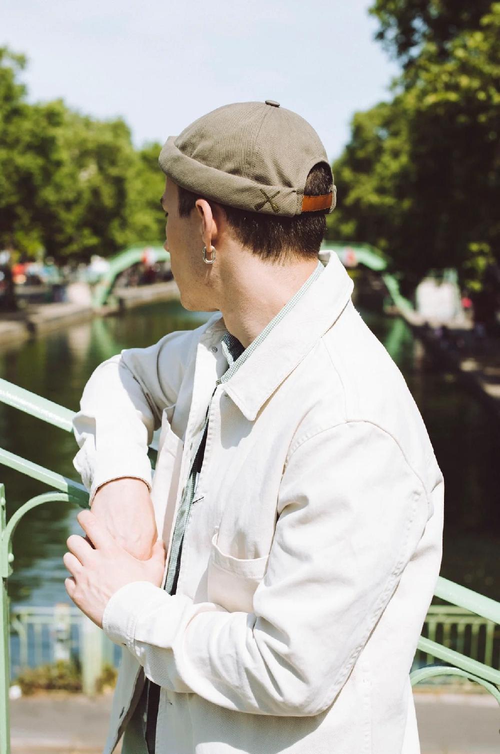 L'exception Bonnet Docker Miki Khaki Béton Ciré