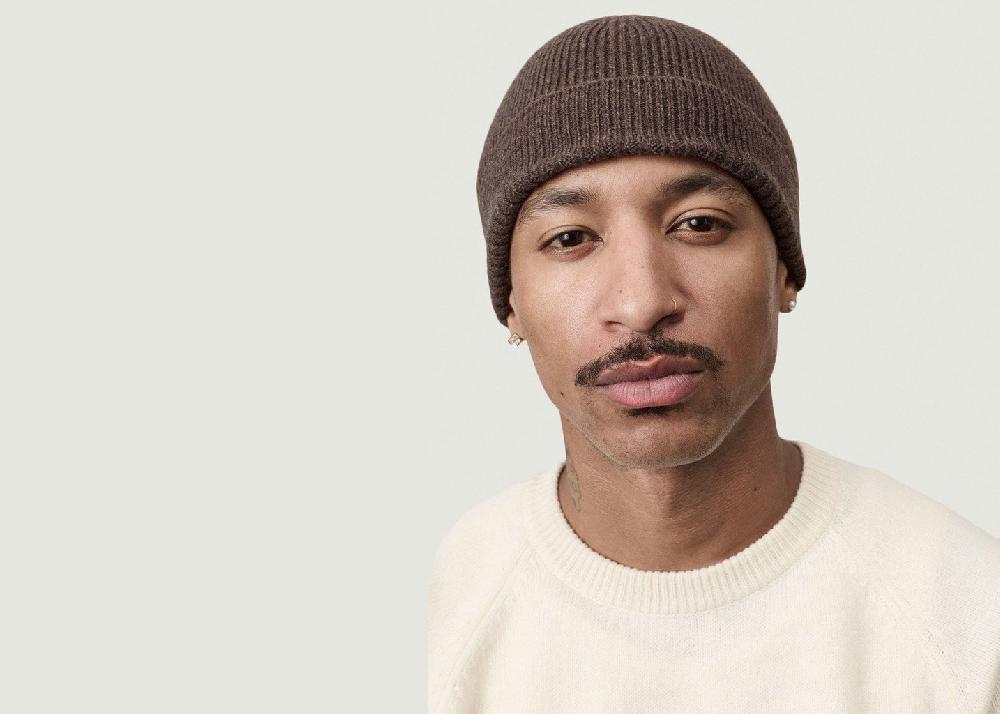 L'exception Bonnet En Cachemire Marron Tricot