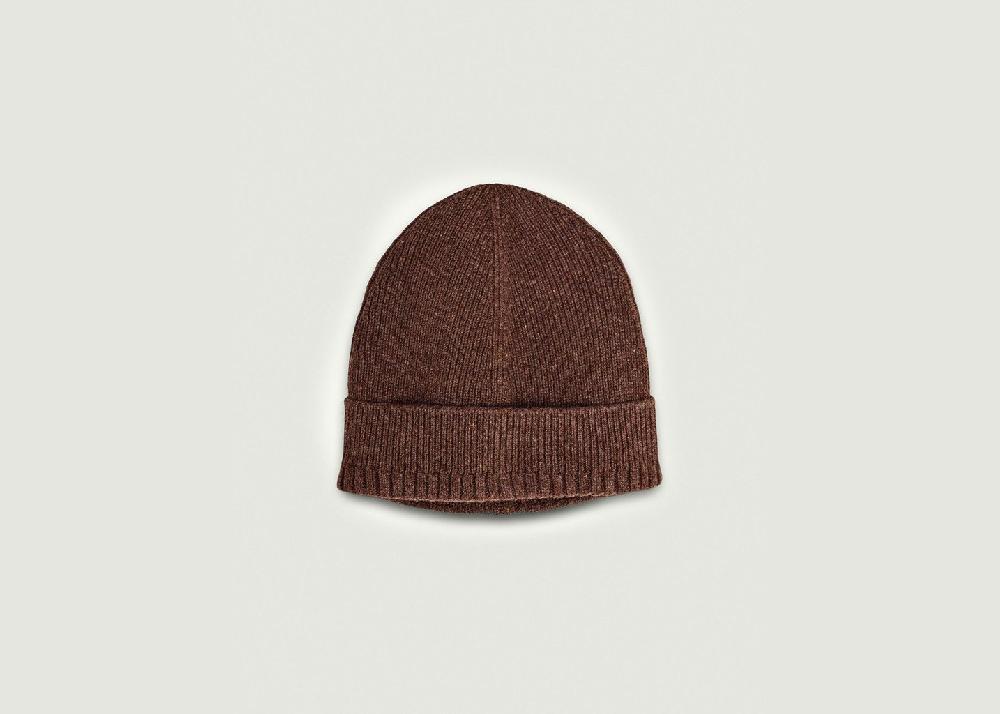 l'exception Bonnet en cachemire Marron Tricot