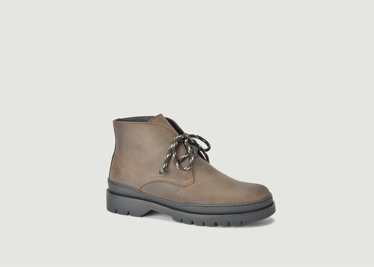 l'exception Boots en cuir Cagna Brun Kleman