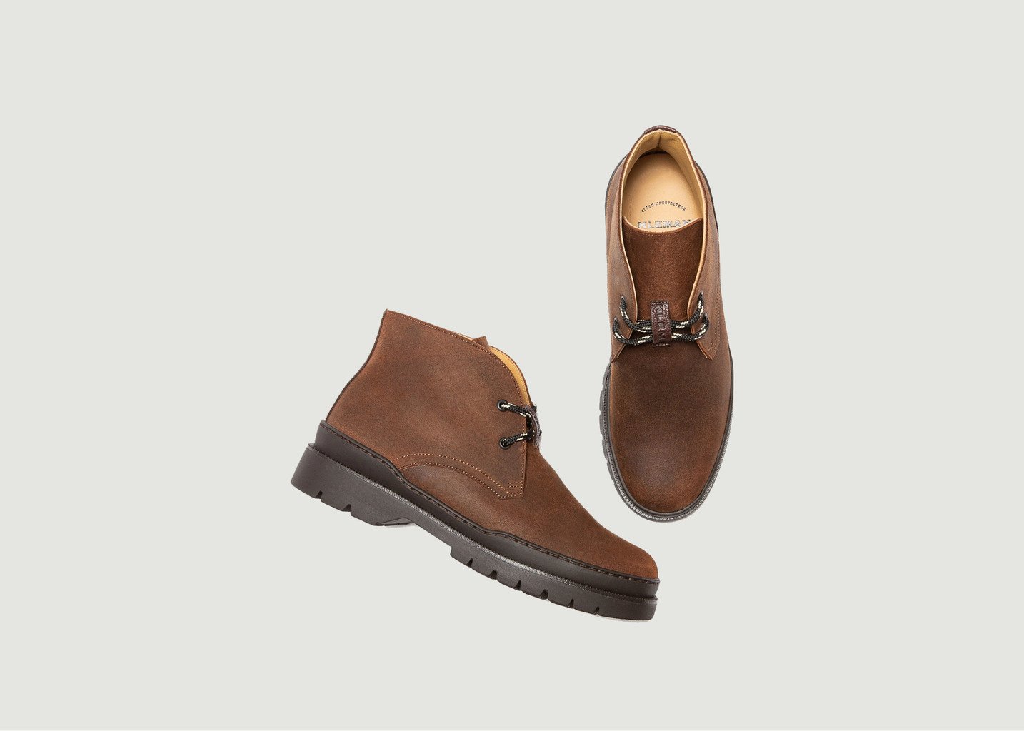 L'exception Boots En Cuir Cagna Marron Kleman