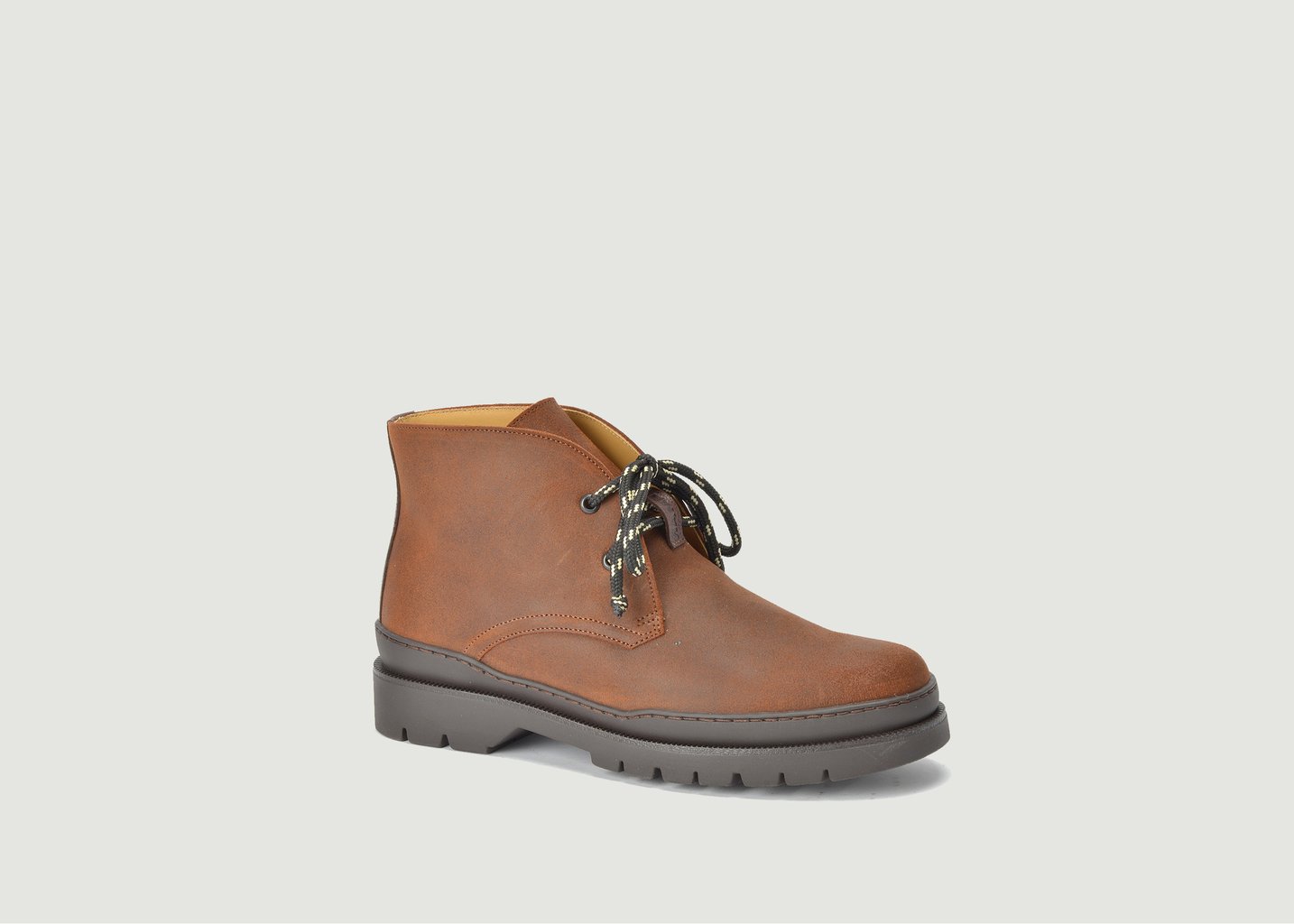 l'exception Boots en cuir Cagna Marron Kleman