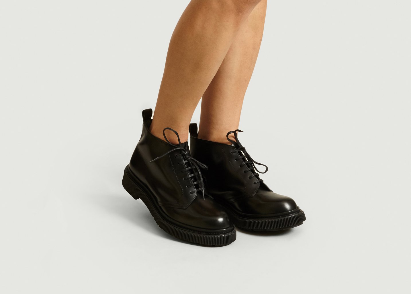 L'exception Boots En Cuir Type 121 Noir Adieu