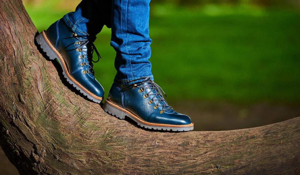 L'exception Boots Glencoe Bleu Marine Barker Shoes