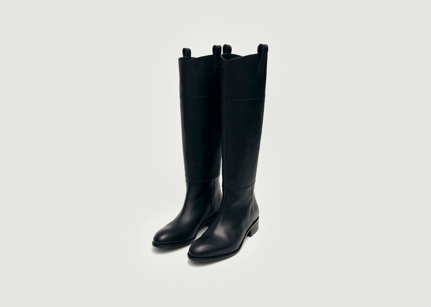 L'exception Bottes Billie En Cuir Noir Alohas