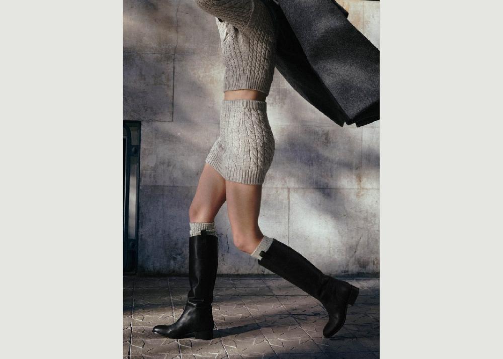 L'exception Bottes Billie En Cuir Noir Alohas