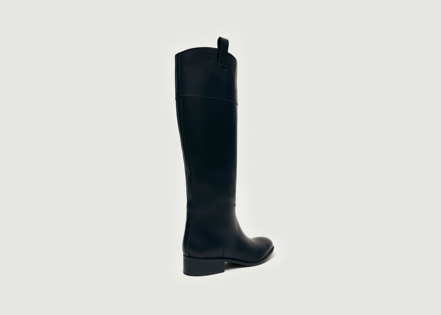 L'exception Bottes Billie En Cuir Noir Alohas