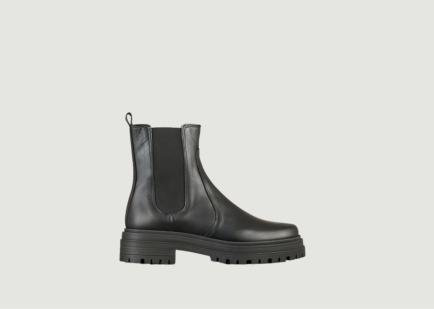 L'exception Bottine Sasha En Cuir Noir Tila March