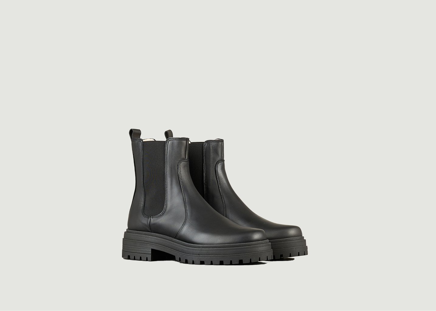 l'exception Bottine Sasha en cuir Noir Tila March