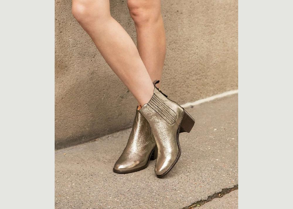L'exception Bottines Cécilia Or Maison Toufet