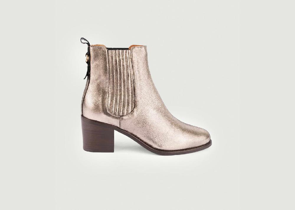l'exception Bottines Cécilia Or Maison Toufet