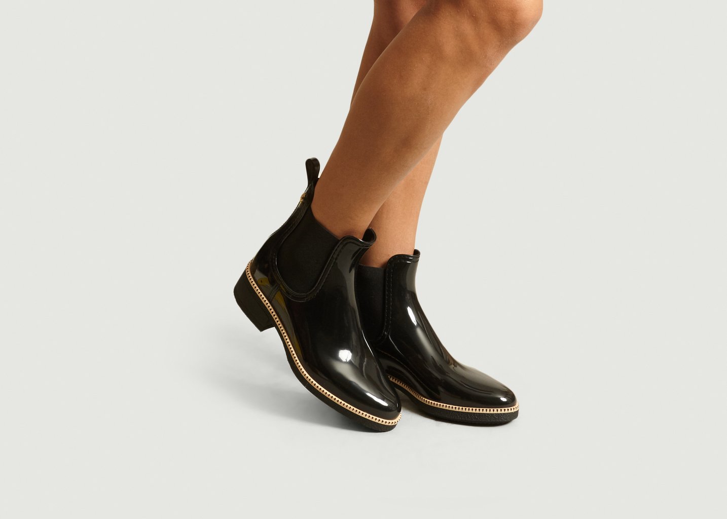 L'exception Bottines De Pluie Ava Noir Lemon Jelly