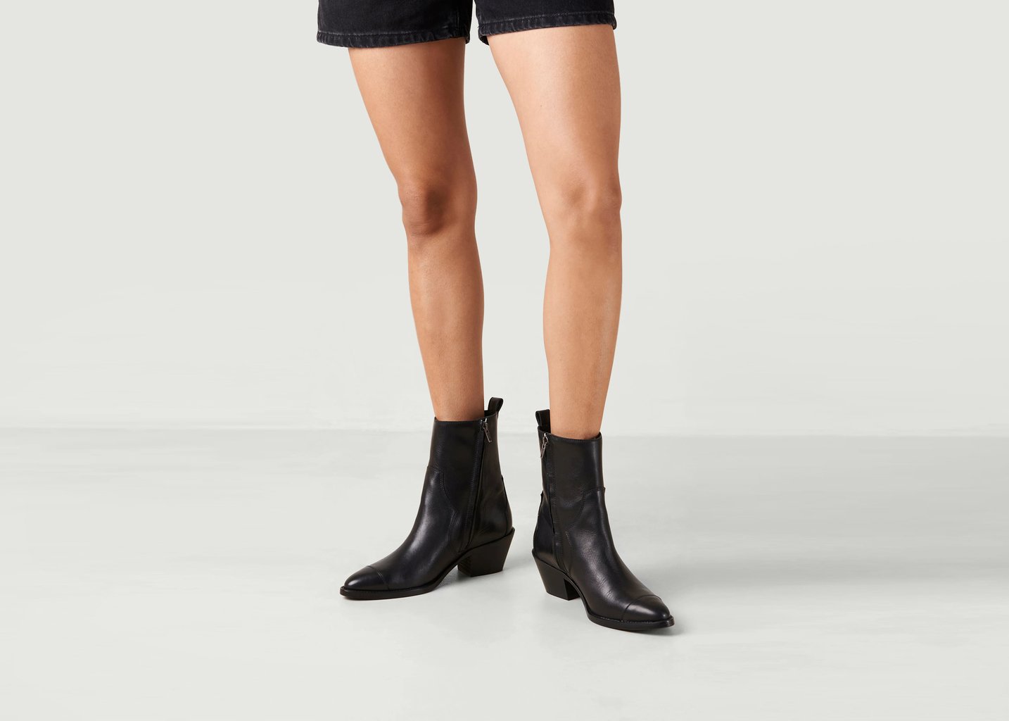 L'exception Bottines En Cuir Austin Noir Alohas