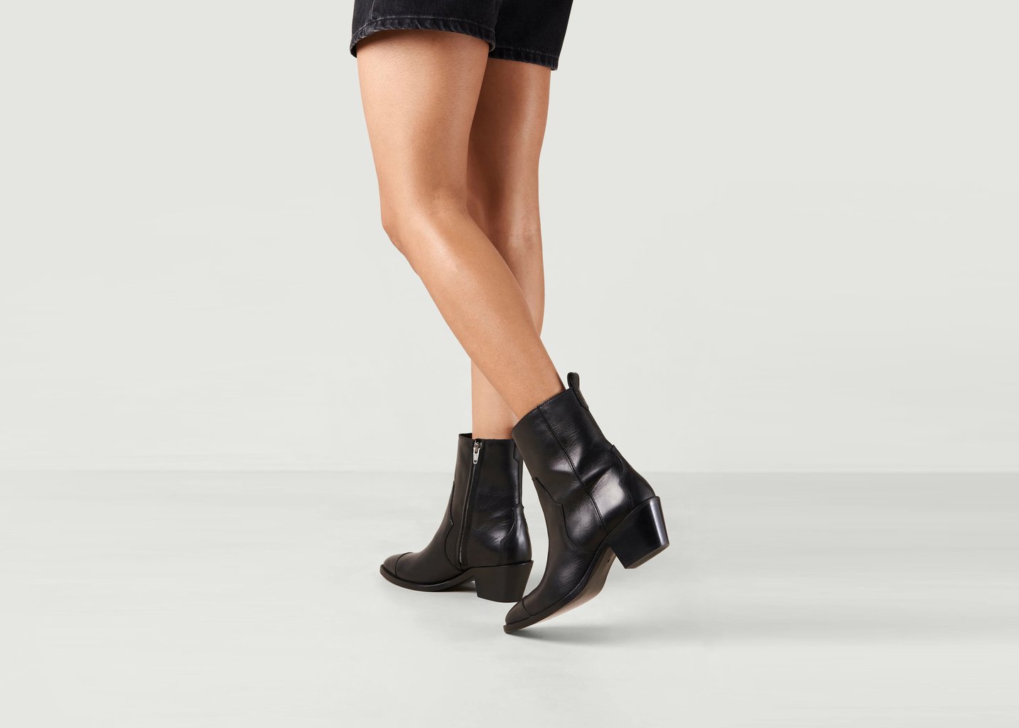 L'exception Bottines En Cuir Austin Noir Alohas