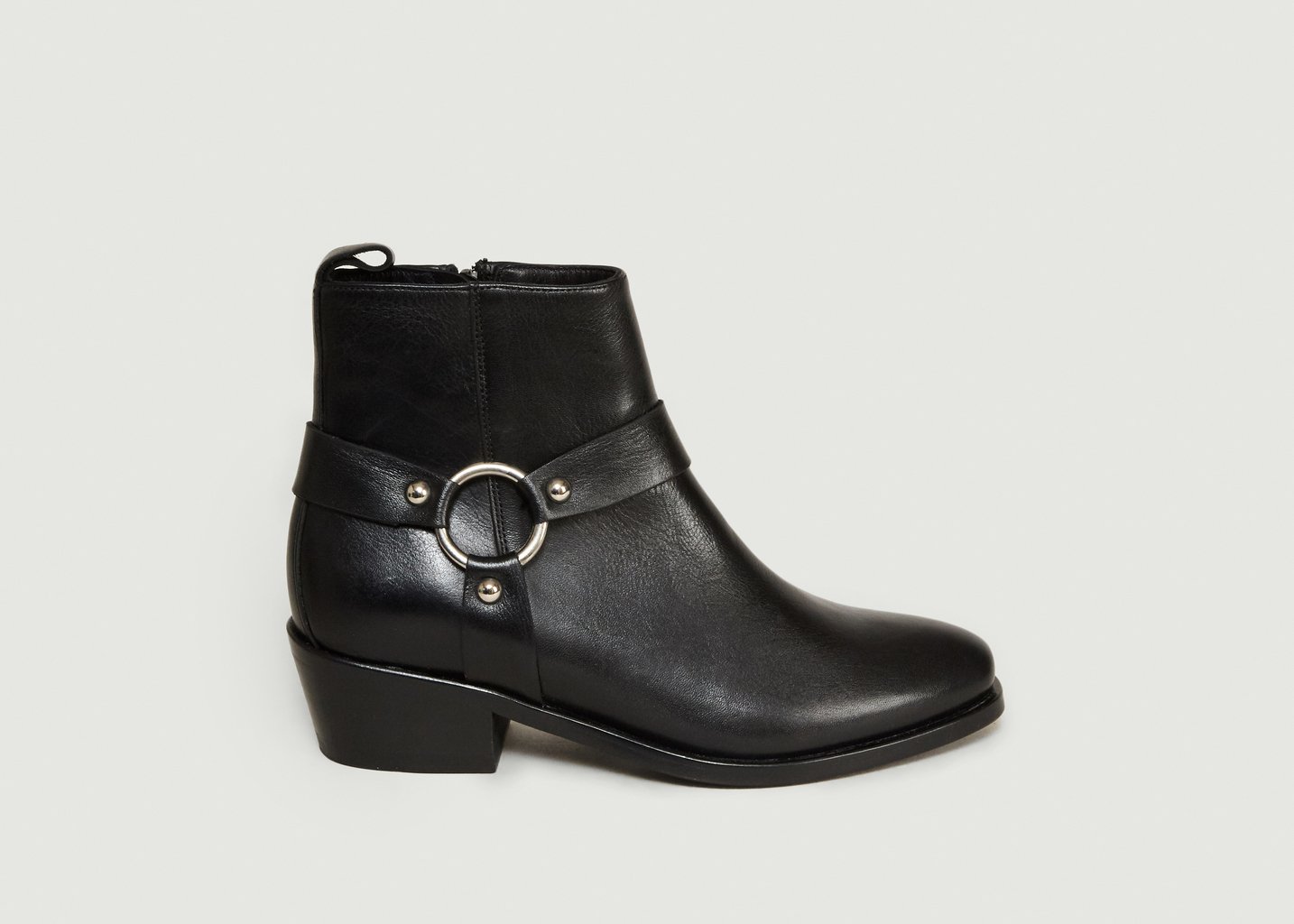 L'exception Bottines En Cuir Freddie Noir Anaki