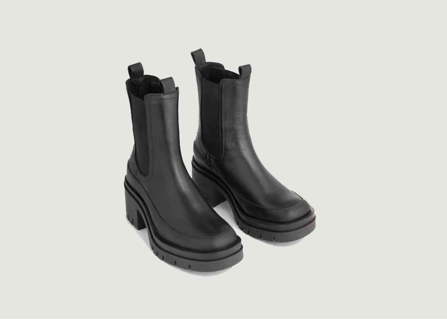 L'exception Bottines En Cuir Iris Noir Ivylee