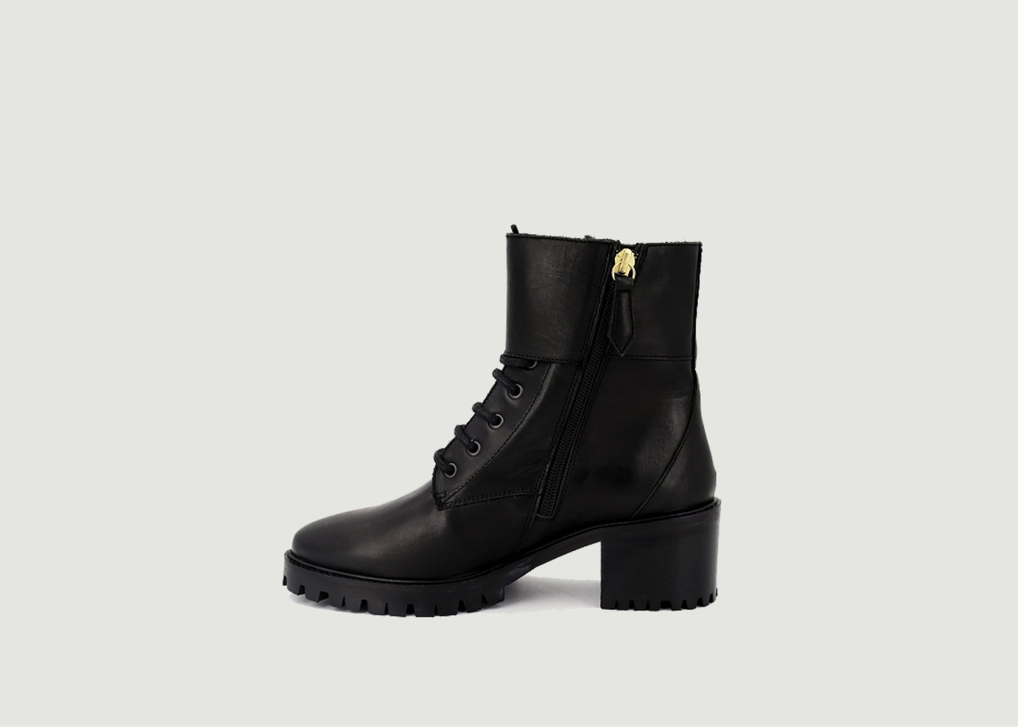 L'exception Bottines En Cuir N°71 Noir Rivecour