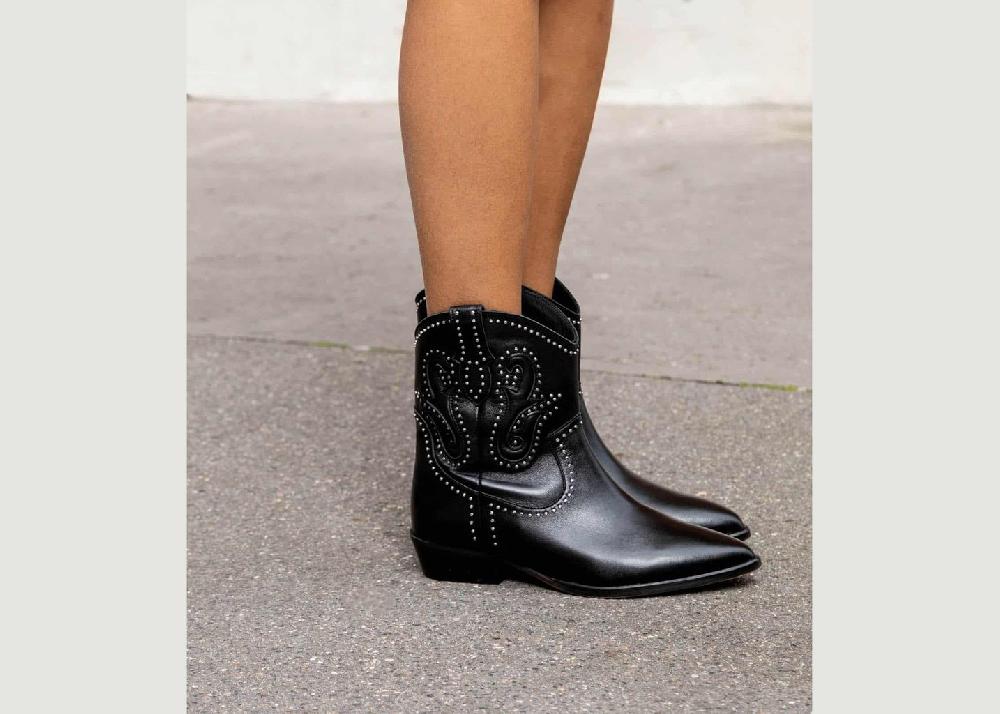 L'exception Bottines Irène Noir Maison Toufet