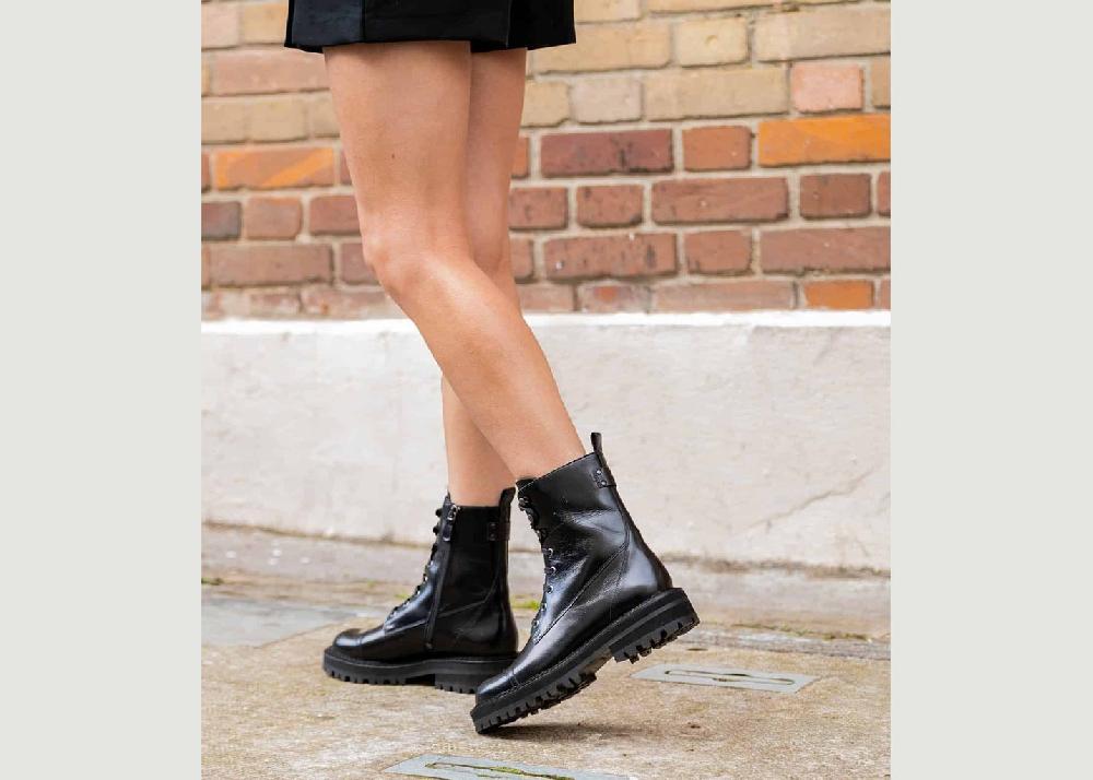 L'exception Bottines Jeannette Noir Maison Toufet