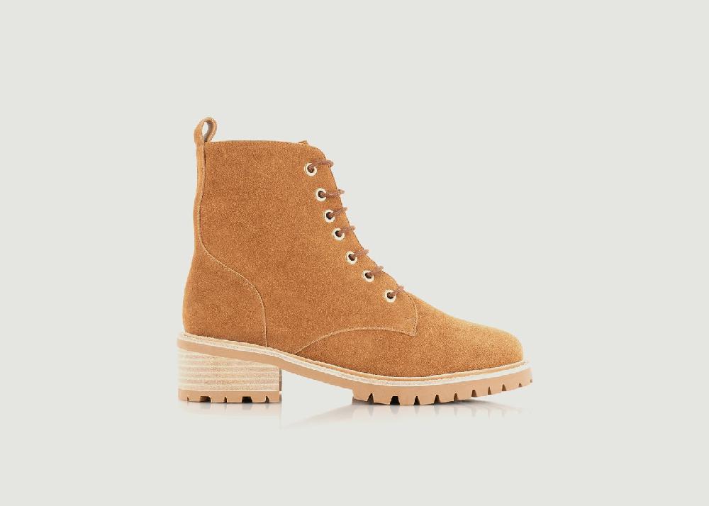 l'exception Bottines Lara Caramel Bobbies Paris