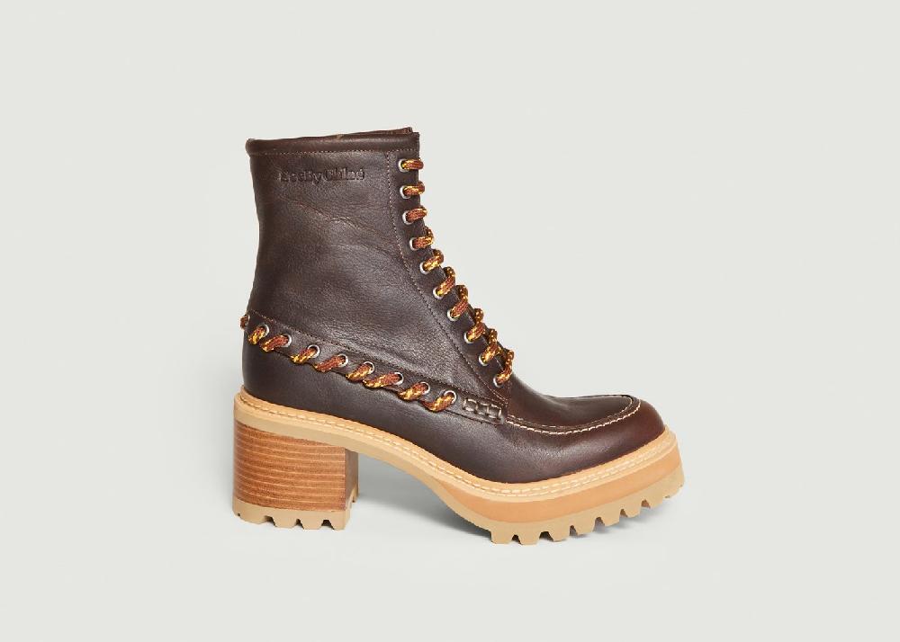 L'exception Bottines Mahalia Marron See By Chloé