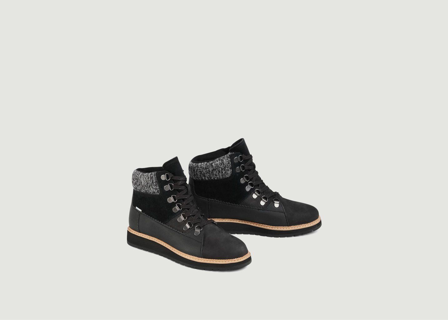 L'exception Bottines Mesa Leather Noir Toms