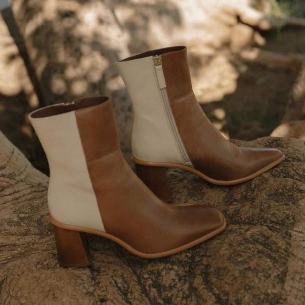 L'exception Bottines South Bicolor Beige Alohas