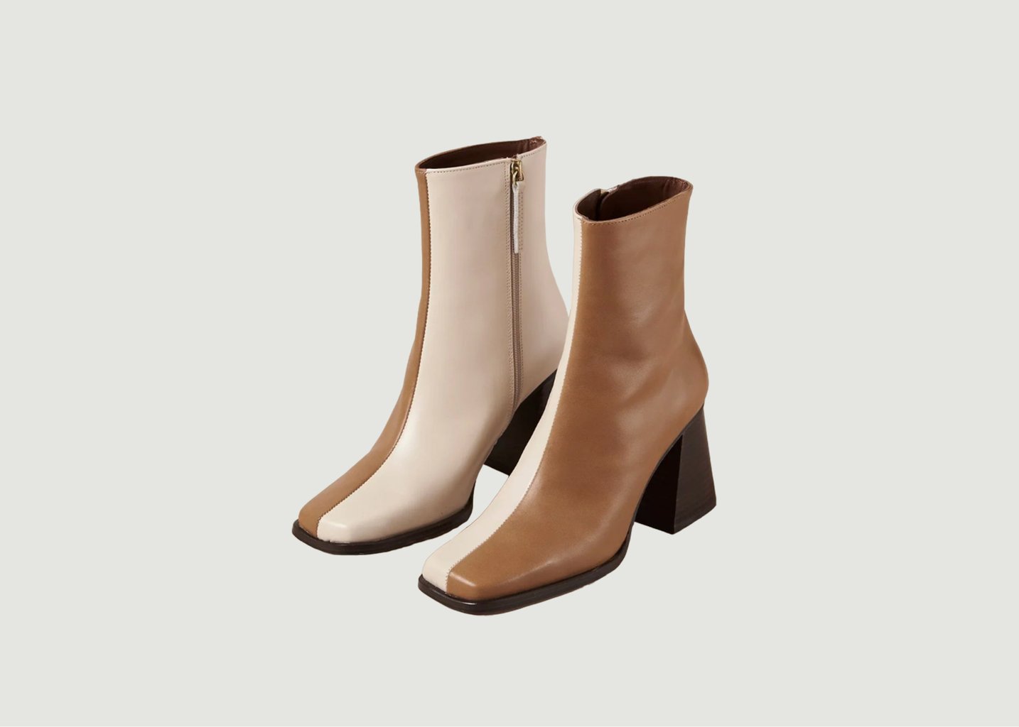 l'exception Bottines South Bicolor Beige Alohas