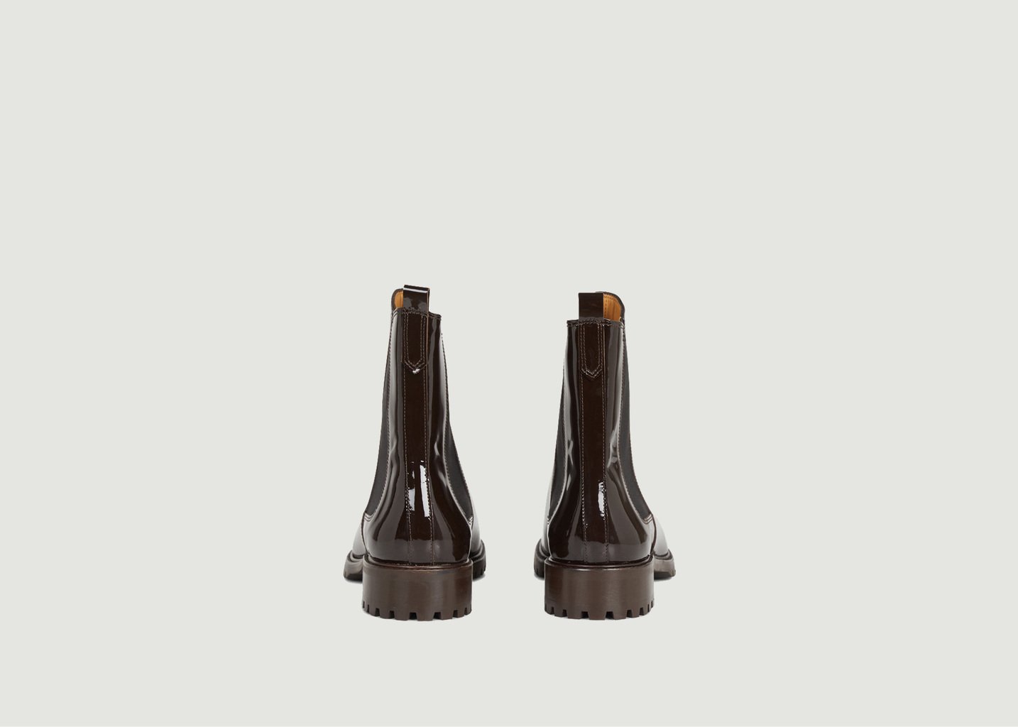 L'exception Bottines Vernis Marron Rivecour