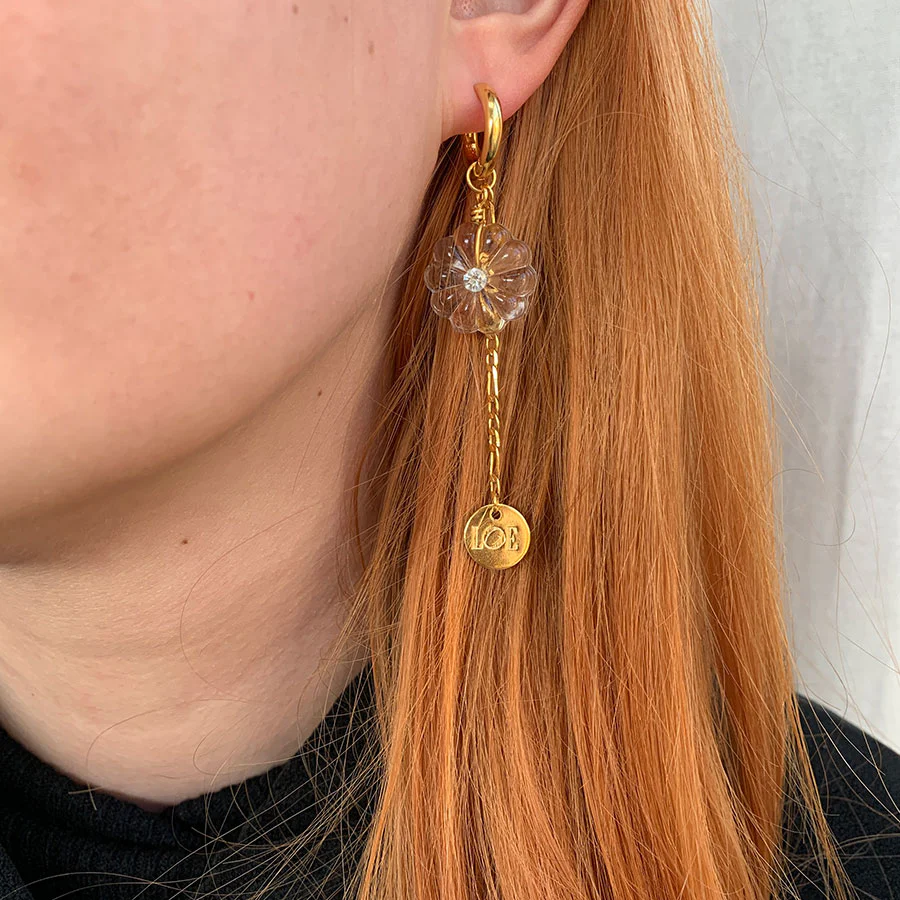 L'exception Boucle D'oreille Flower On Mars Or LOE