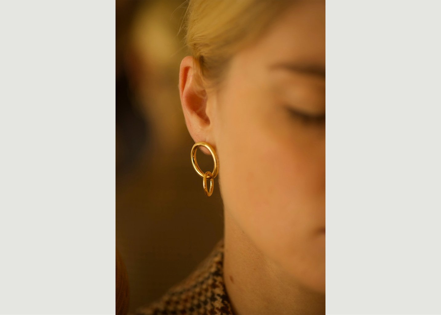 l'exception Boucles d'oreilles Claudine Or Ennato