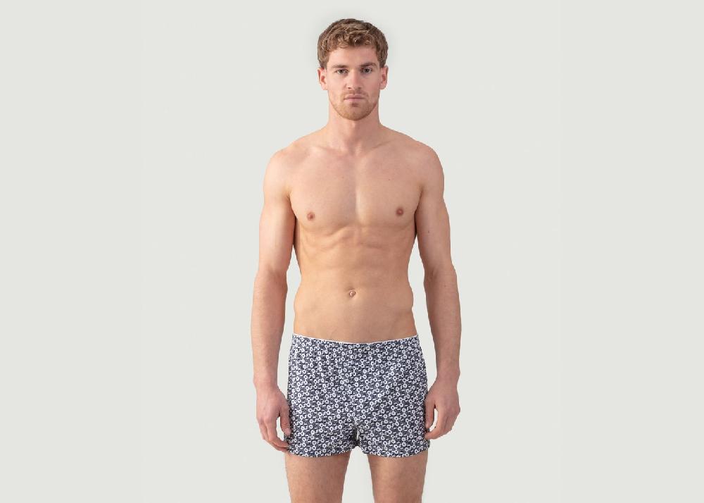 L'exception Boxer Motif RD Bleu Marine Ron Dorff