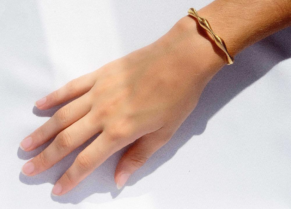 L'exception Bracelet Jonc Bumpy Or Aerea Studio