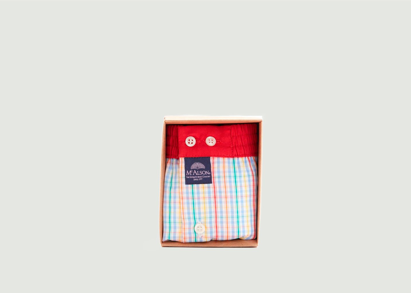 l'exception Caleçon Carreaux Multicolore Mc Alson