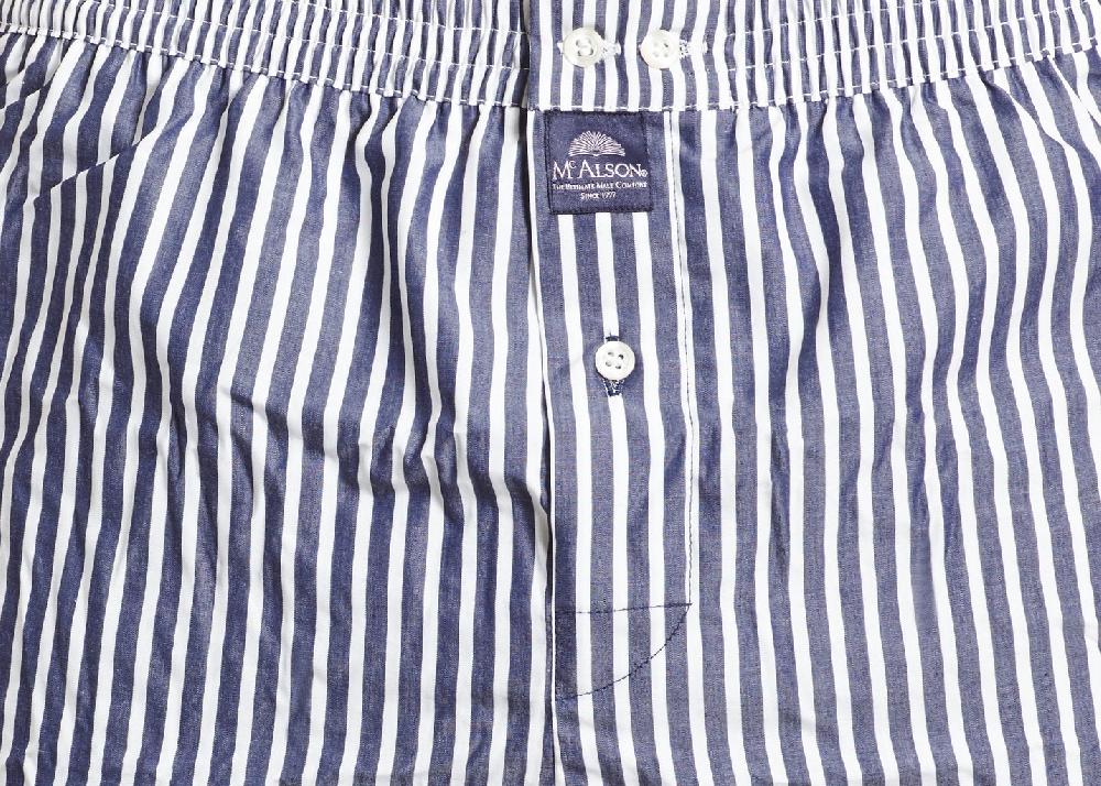 L'exception Caleçon Rayures Bleu Marine Mc Alson