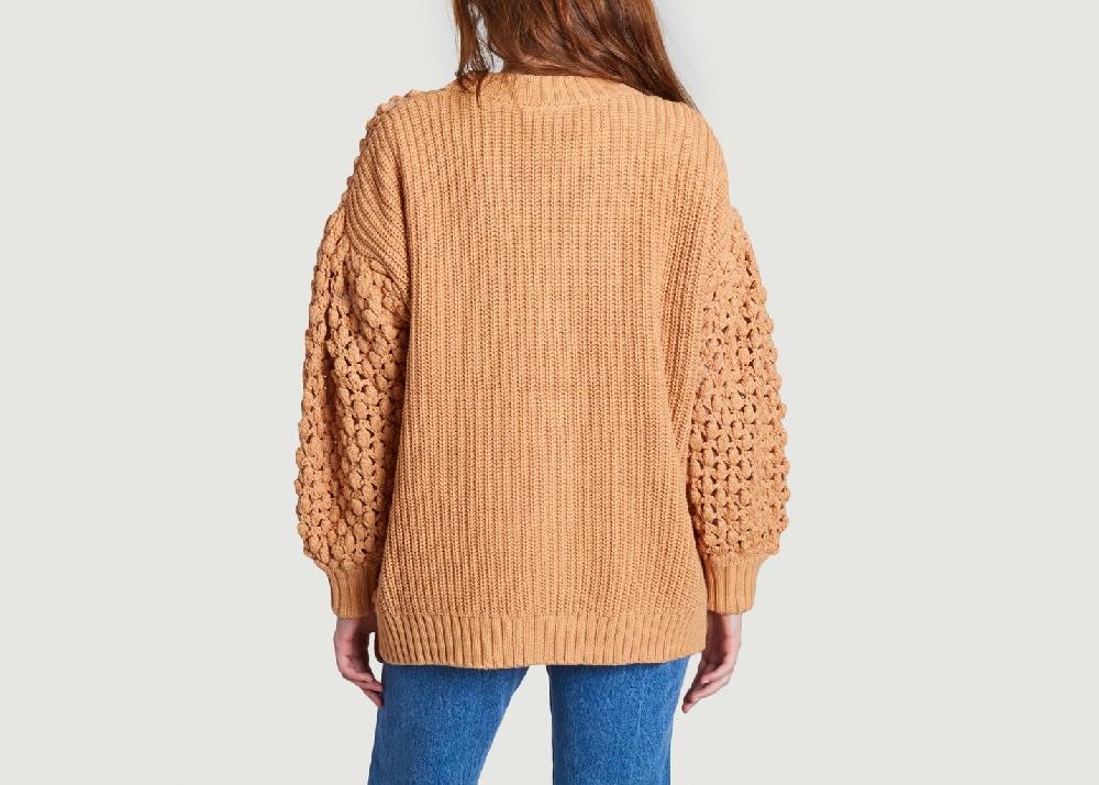L'exception Cardigan à Pois Beige Farm Rio