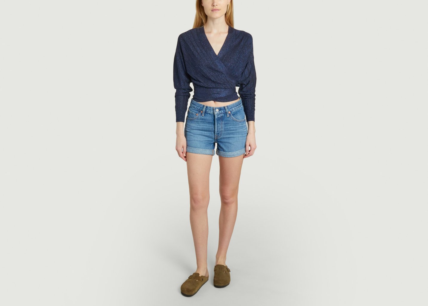 L'exception Cardigan Braty Bleu Marine Ba&sh