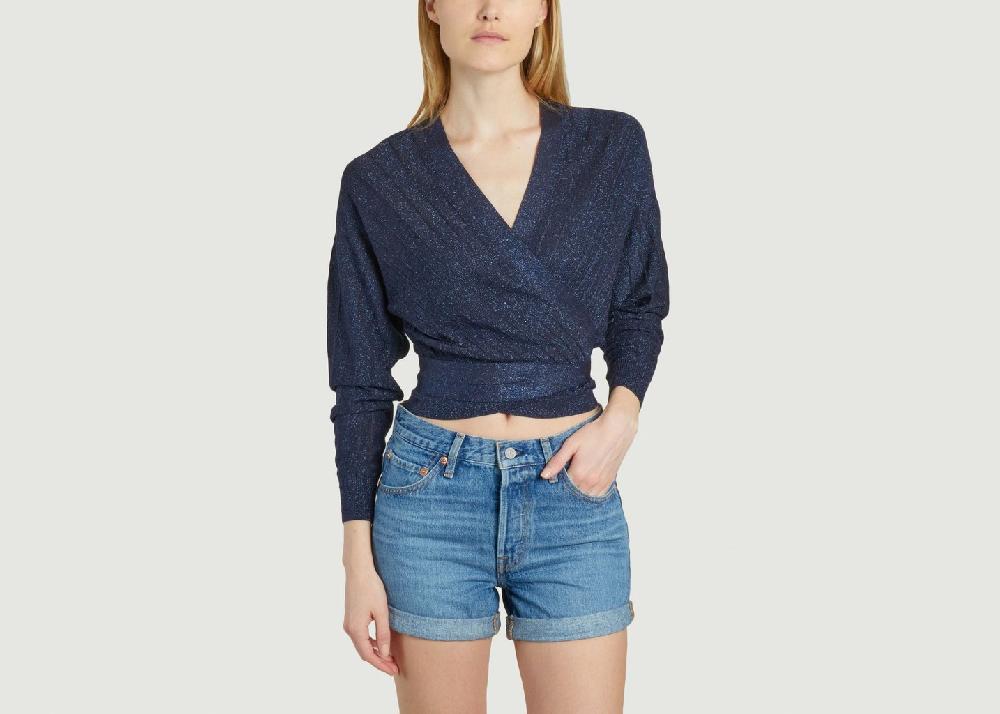 l'exception Cardigan Braty Bleu Marine Ba&sh